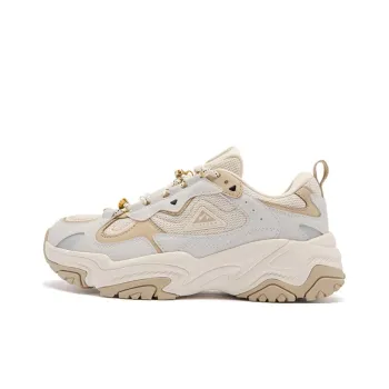 QIAODAN Cushioning Coverage Support Low Top Trail Running Sprint Running Shoes Women's Beige