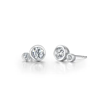FANCI S925 Silver Stud Earrings Women's