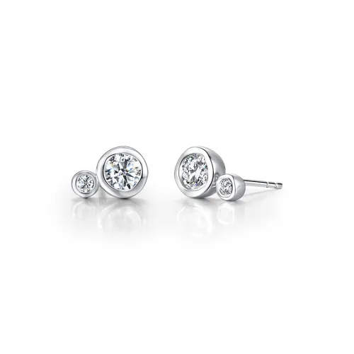 FANCI S925 Silver Stud Earrings Women's
