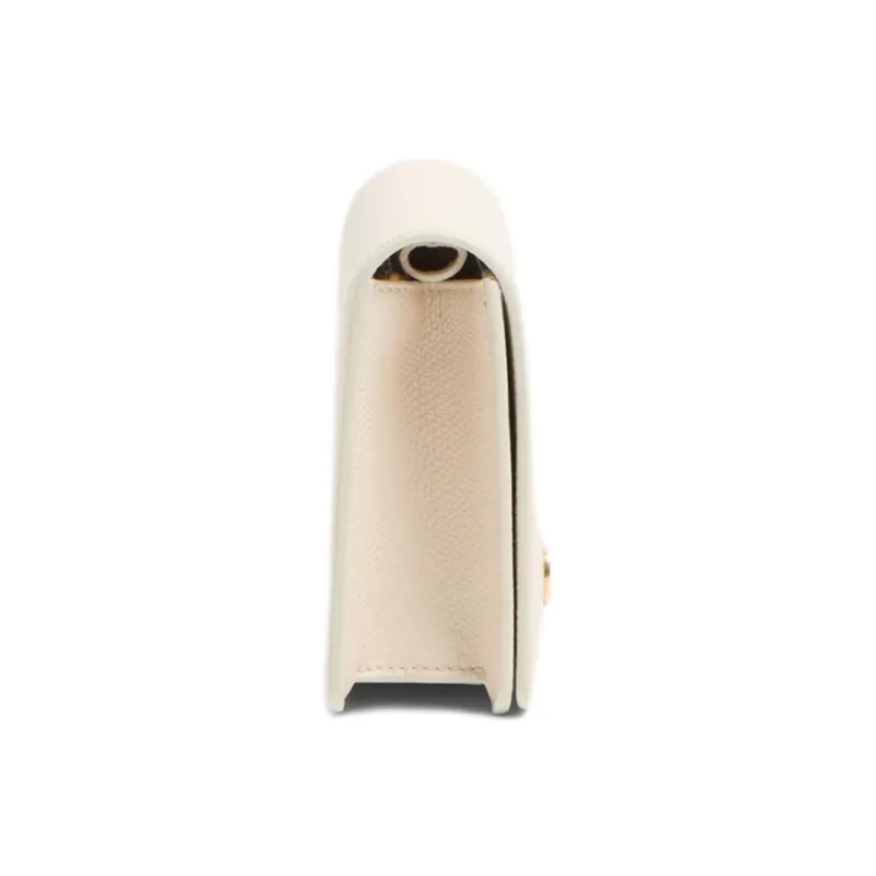 Valentino Vlogo Grained Calfskin Shoulder Bag Mini Women's Light Ivory White-2