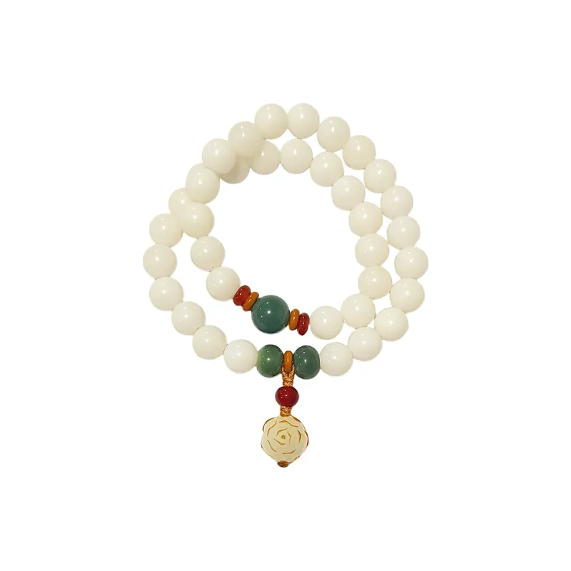JIUHUASHAN White Jade Bodhi Bracelets Unisex-9
