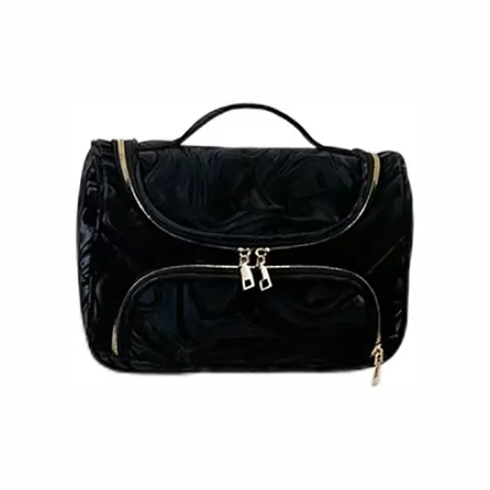 Boniu Polyurethane Makeup Bag Regular Women's Black/White/Pink/Blue-0