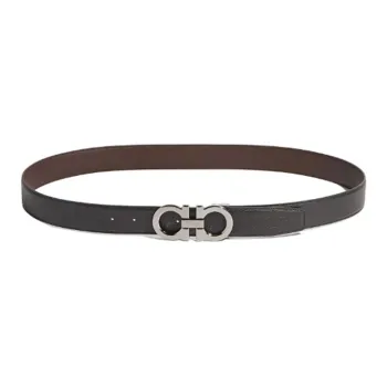 FERRAGAMO Leather Belts Men's Brown Width 3.8cm