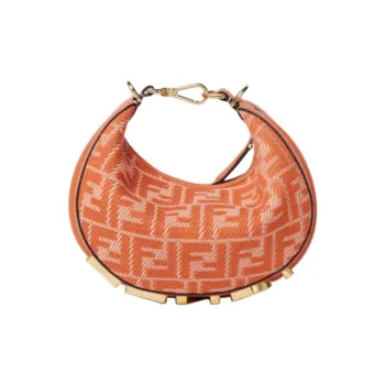 FENDI Fendigraphy Fabric Vagabond Bag Shoulder Bag Mini Women's Orange