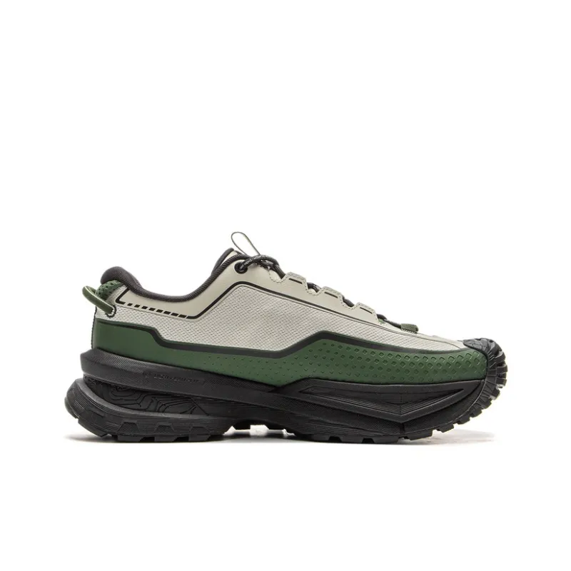 LiNing CF Su Xingchuan Cushioned Slip-Resistant Abrasion-Resistant Low-Top Trekking Shoes Unisex Gray Green-1