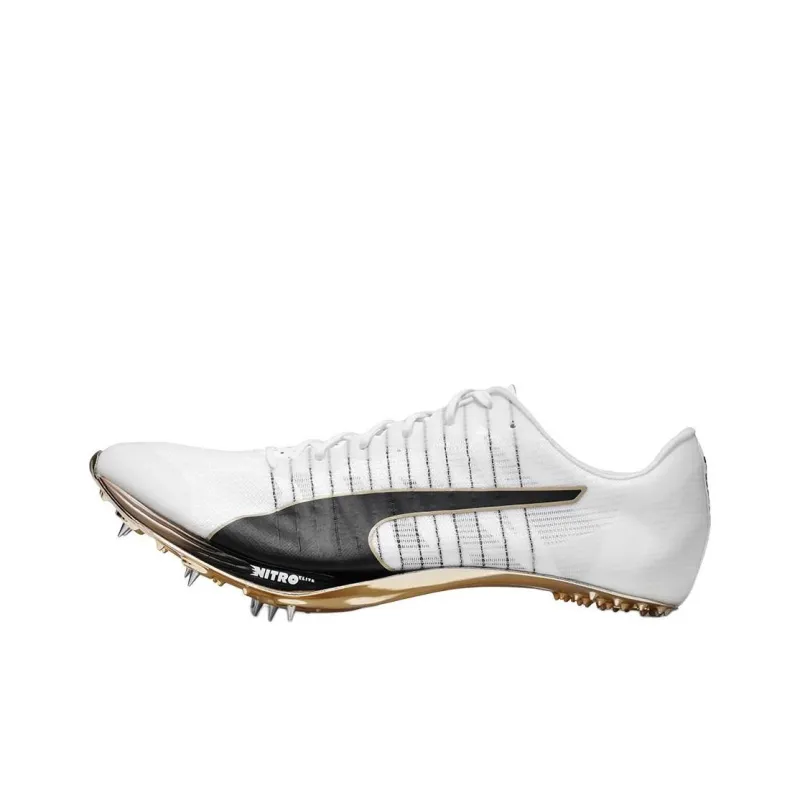 PUMA EvoSPEED Sprint Nitro 2 Anti Slip Wear Resistant Low Top Sprint Running Shoes Unisex White Black-0