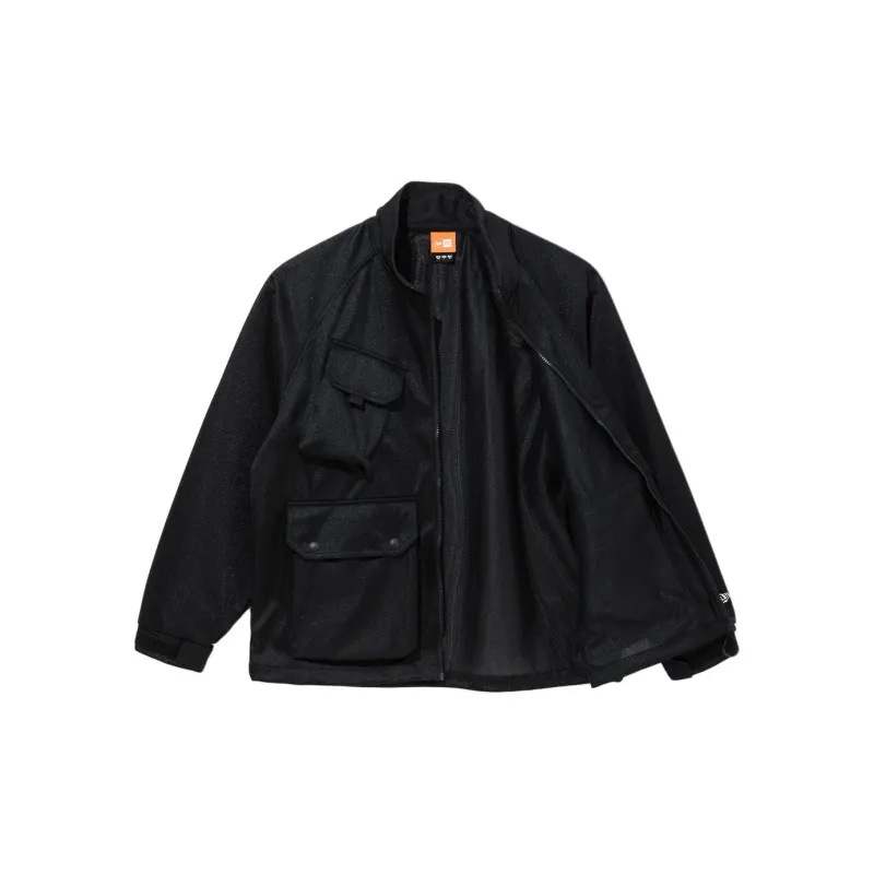 New Era SS25 Jacket Korean Style Unisex Black-2