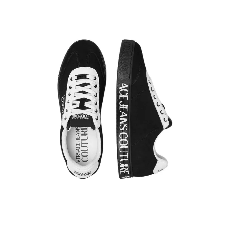 VERSACE JEANS COUTURE Court 88 Low Top Skateboard Shoes Men's Black-3