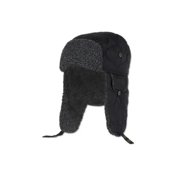 BARBOUR Polyamide, Polyester, Polyester, Cotton Trapper Hats Unisex Black