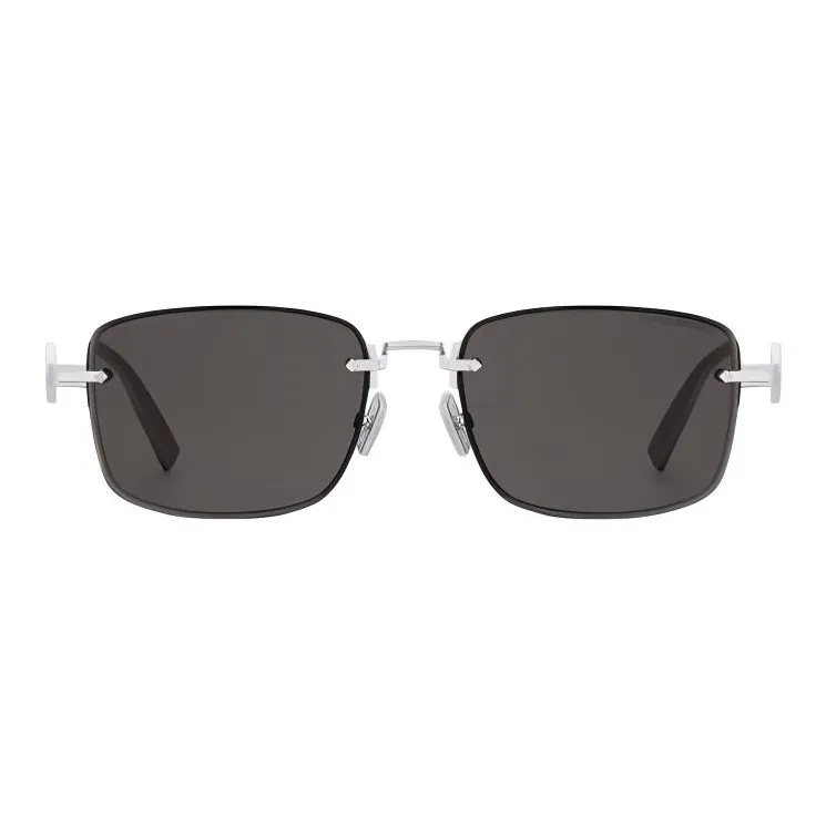 DIOR Metal Rectangular Sunglasses Unisex Silver-1