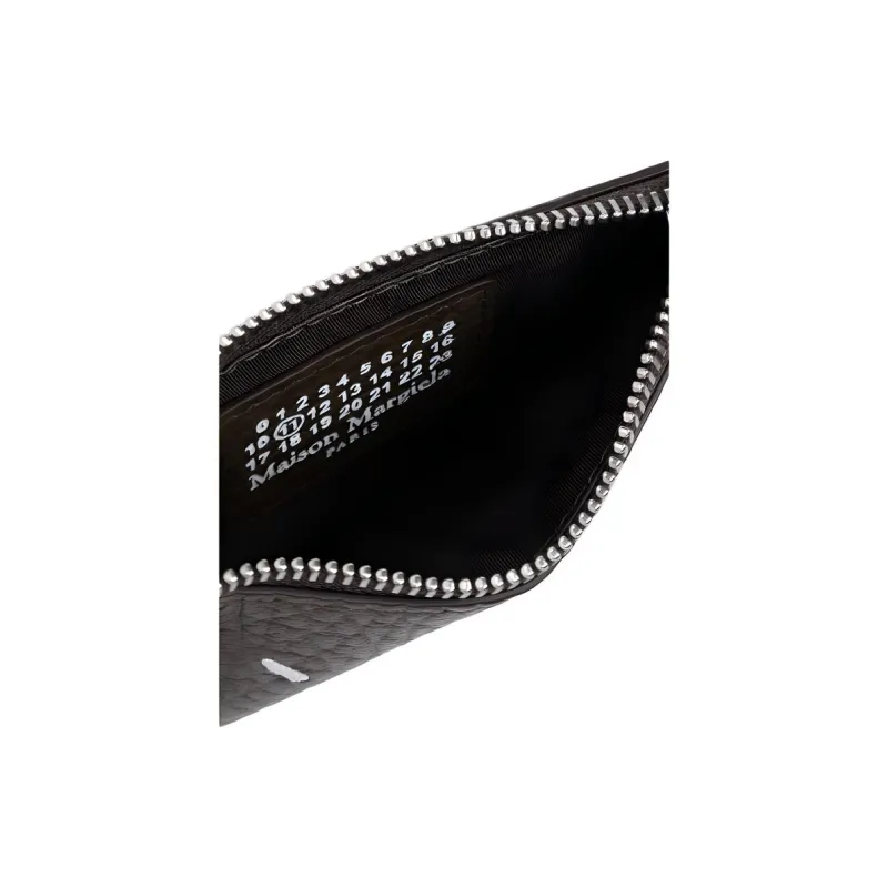 Maison Margiela Grain Leather Wallet, Card Holder Men's Brown-3