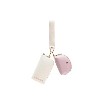 Lululemon Nylon Wallet Unisex Pink With Light Ivory