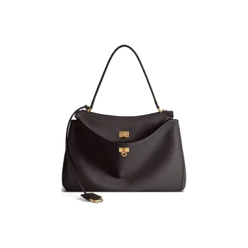 Balenciaga Rodeo Calfskin Tote Bag, Shopping Bag, Shoulder Bag, Handbag Medium Size Women's Coffee