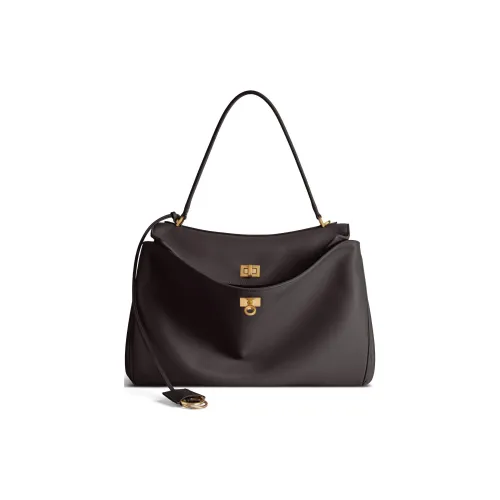 Balenciaga Rodeo Calfskin Tote Bag, Shopping Bag, Shoulder Bag, Handbag Medium Size Women's Coffee