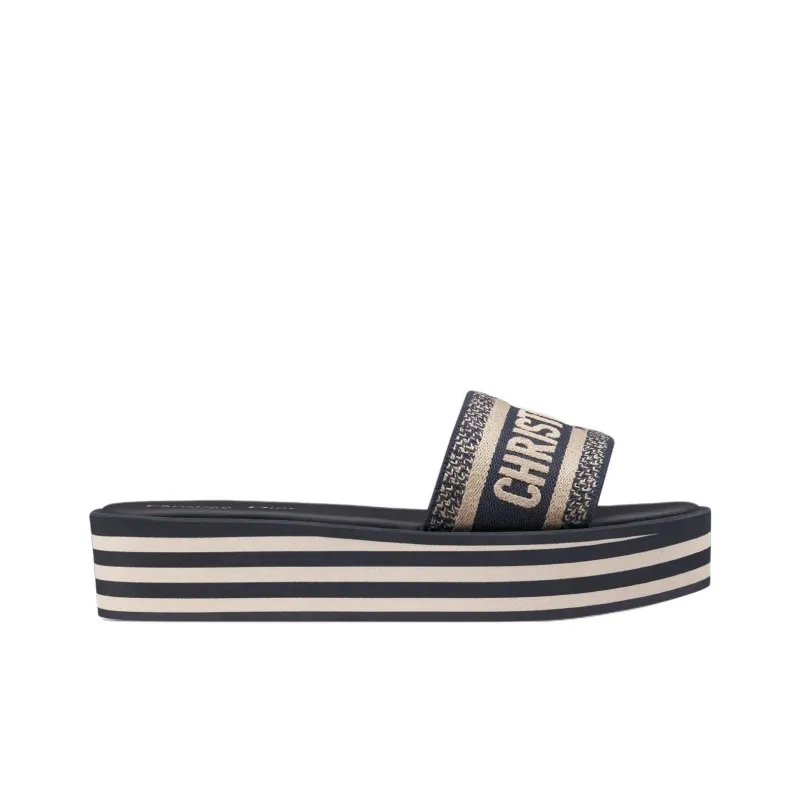 DIOR Dway Slide Slippers Women's Dark Blue-1