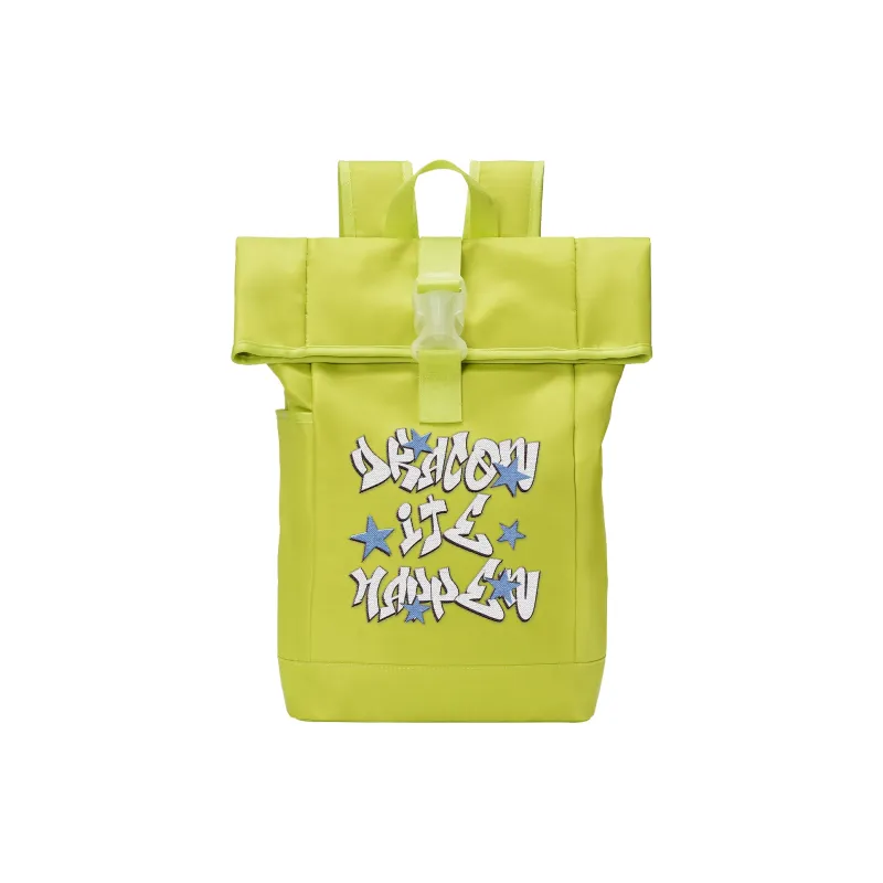 DRACONITE Polyester Students Backpack Regular Unisex Lime Neon Green-12