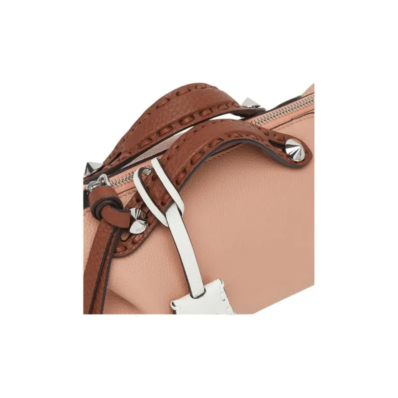 FENDI Leather One Shoulder Handbags Mini Women's Pink-6