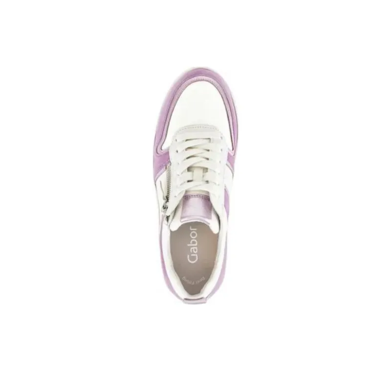 Gabor Fashion Low Top Casual Shoes Women's White Purple-3