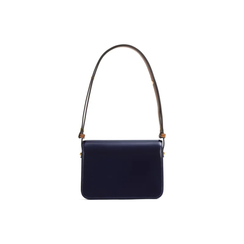 TORY BURCH Robinson Jacquard With Leather Messenger Bag Handbag Shoulder Bag Women's Marine Blue-2