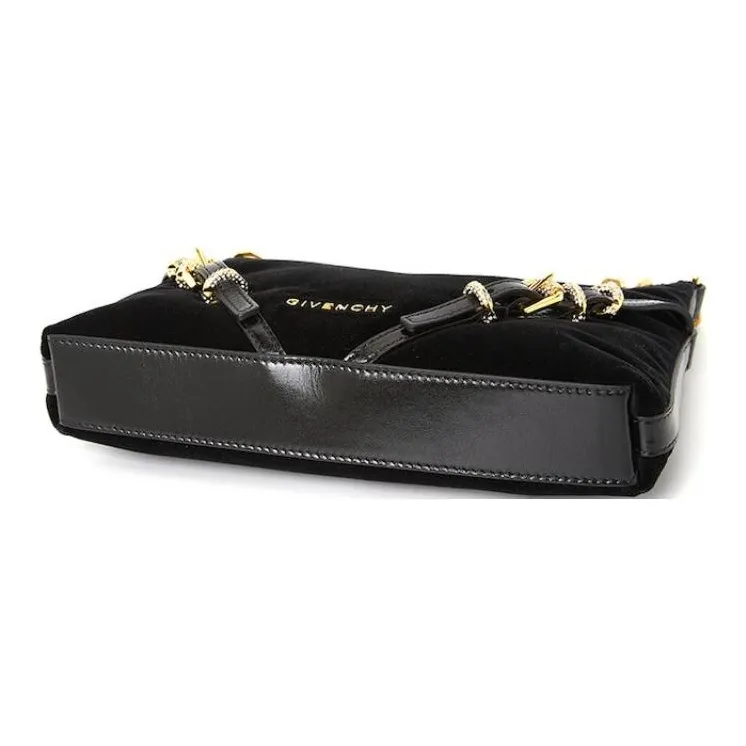 GIVENCHY Voyou Cotton Handbag Shoulder Bag Women's Black-3