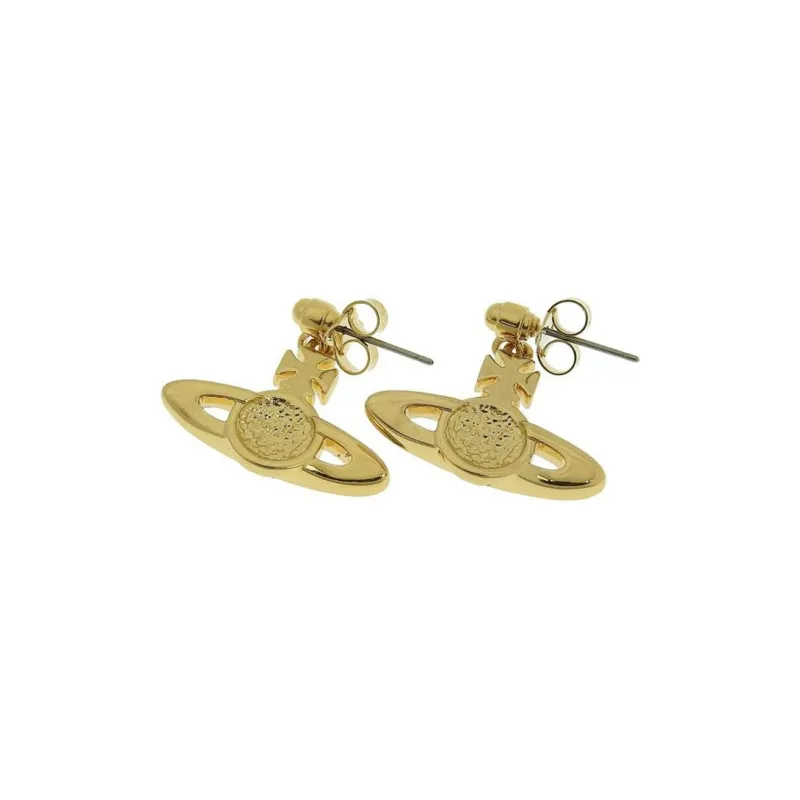 Vivienne Westwood Brass Crystal Earrings Women's Gold-2