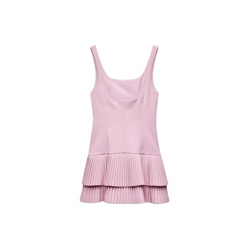 ZARA Sleeveless Dress Women's Earth Gray Pink-1