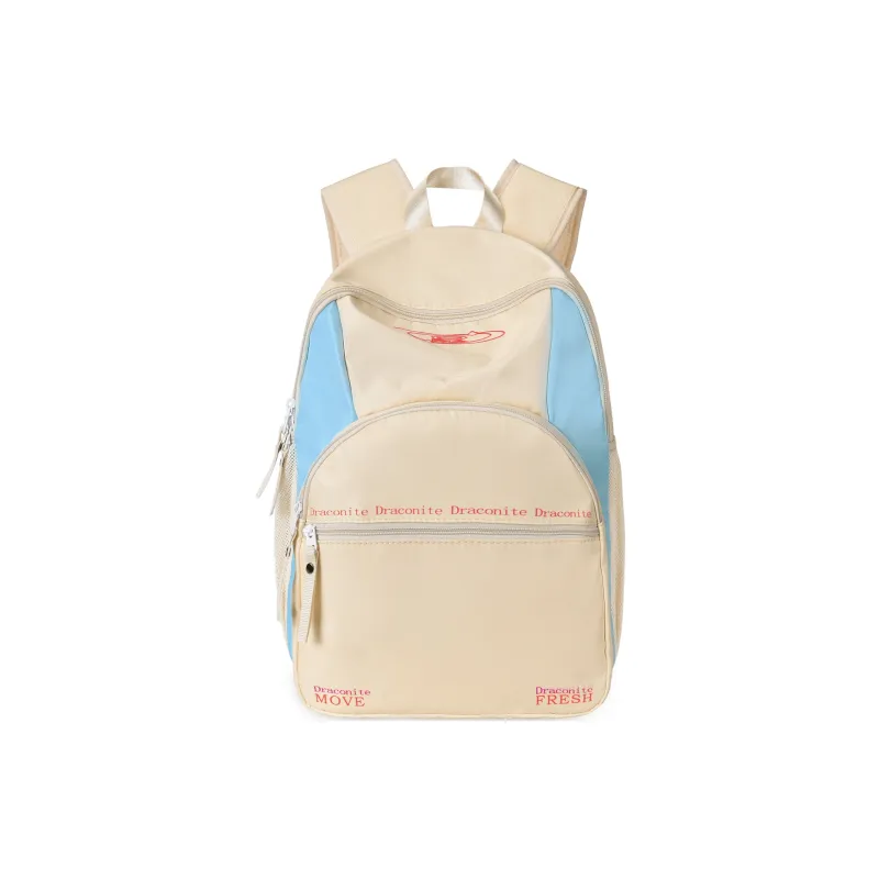 FINITE LOOP Eco-Friendly Fabric Backpack Unisex White Blue-10