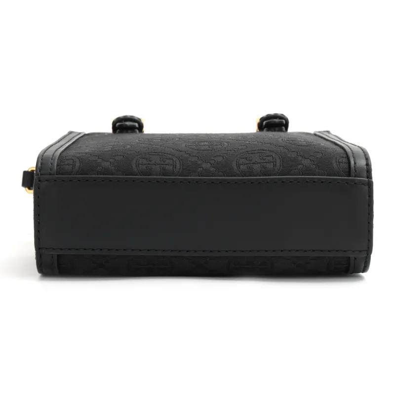 TORY BURCH Mini T Monogram Bag Black-3