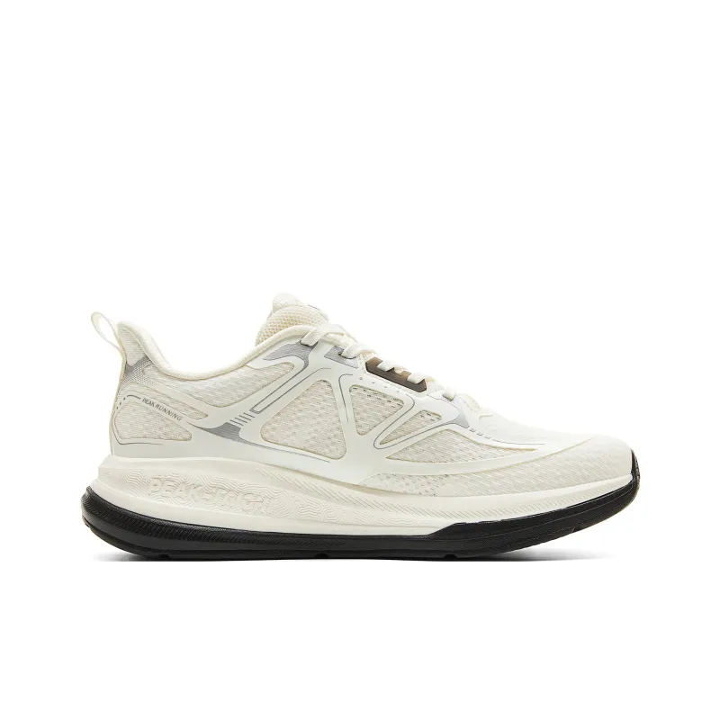 PEAK Cushioning Anti Slip And Wear Resistant Rebound Low Top Training Running Shoes Men's Ivory Black-1