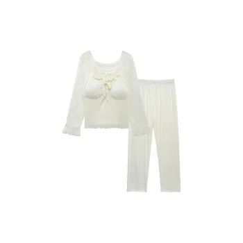 Sleeping Beauty Pajama Set Women's Milk White