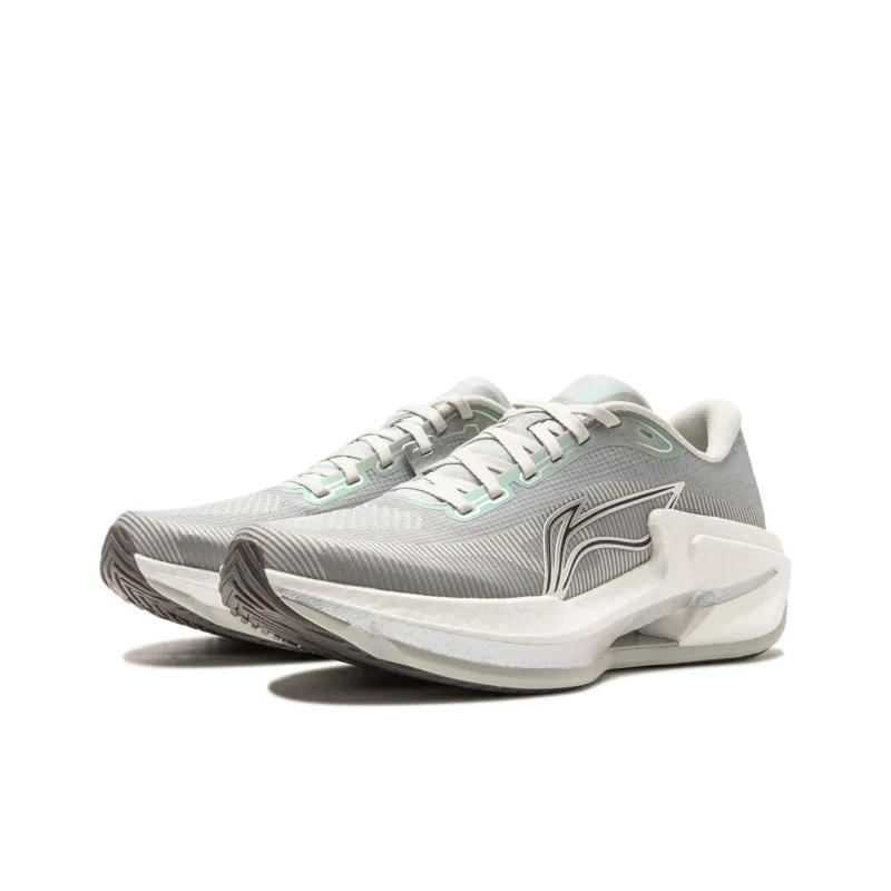 LiNing Liuliu 8 Cushioned Slip-Resistant Abrasion-Resistant Low-Top Running Shoes Men's White Gray-2