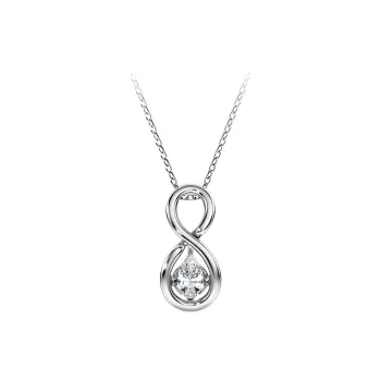 Swarovski Eternity 18K Gold Necklaces Unisex Silver