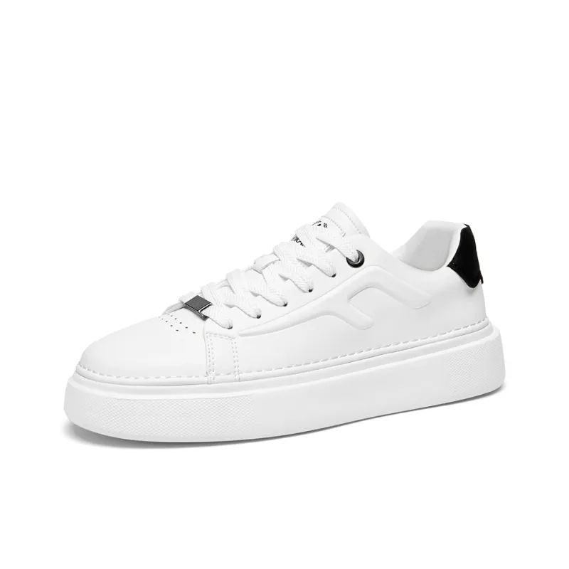 AOKANG Air Force One Series Skateboard Shoes Men Low Top White Black White-2