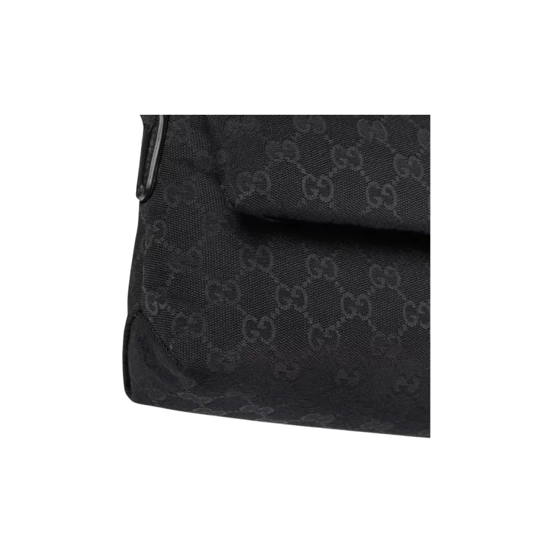 GUCCI Canvas Shoulder Bag Crossbody Bag Handbag Small Size Unisex Black-5