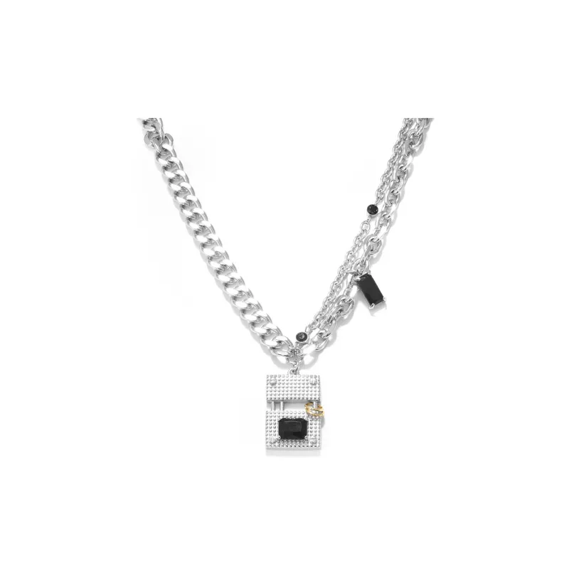 FOREVER MELODY Titanium Steel Necklaces Men's-0