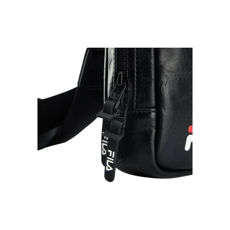 FILA Leather Cell Phone Pouch Shoulder Bag Crossbody Bag Unisex Black-4