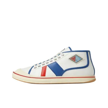Bottega Veneta Eliot Mid Top Canvas Shoes Men's Blue