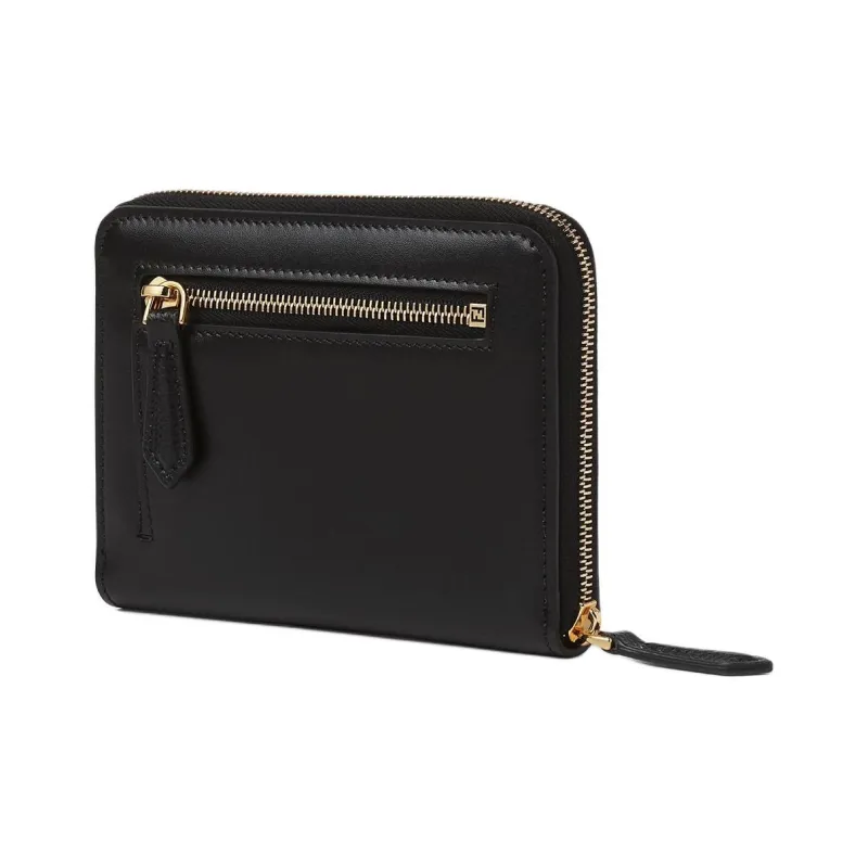 FENDI Calfskin Wallet Medium Size Women's Black-1
