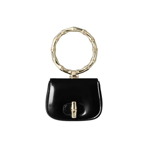 GUCCI Leather Shoulder Bag, Crossbody Bag, Handbag Extra Mini Women's Black