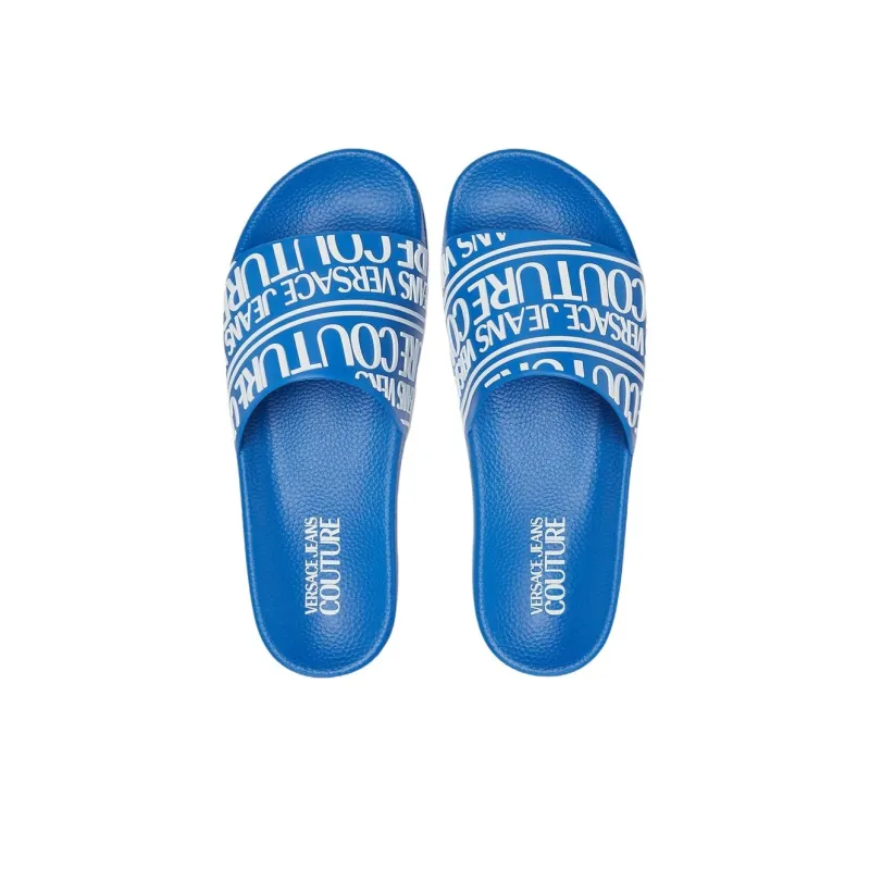 VERSACE JEANS COUTURE Slide Slippers Men's Blue-3