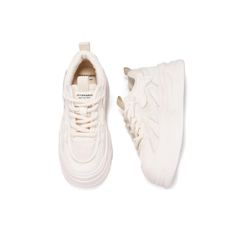 Joy&Mario Low Top Skateboard Shoes Women's White-4