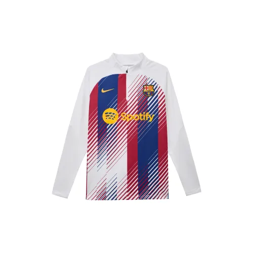 Nike x BASAILUONAZUQIUJULEBU LIANMINGKUAN FCB M NK DF STRK DRIL TP K GX HA PM Soccer Jerseys Men's White