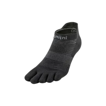INJINJI Run Lightweight No-Show Ankle Socks Unisex 1 Pack Black