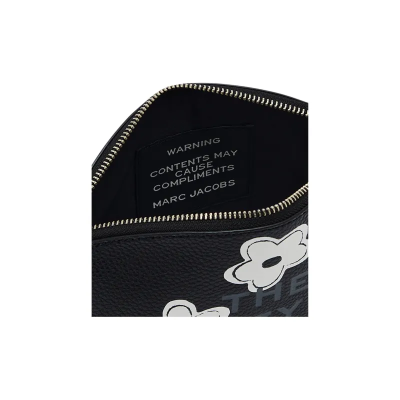 MARC JACOBS Leather Makeup Bag Women's Black-3