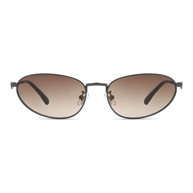 VEGOOS Stainless Steel Oval Sunglasses Unisex-7