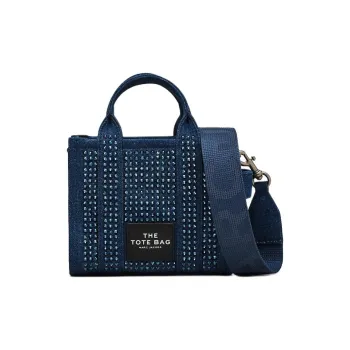 MARC JACOBS Denim Tote Bag Shopping Bag Crossbody Handbag Women's Blue