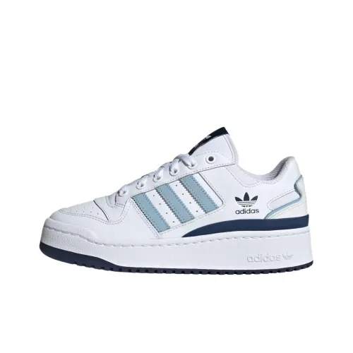 Adidas Originals Forum Bold Anti-Slip Wear-Resistant Low-Top Skateboard Shoes Women's White Blue