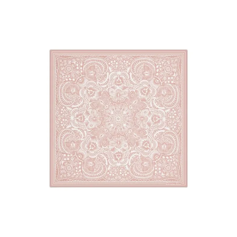 DIOR Mulberry Silk Silk Scarves Women's Pink-0