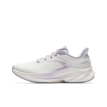 Anta Cushioning Anti Slip And Wear Resistant Height Increasing Low Top Running Shoes Women's White Purple