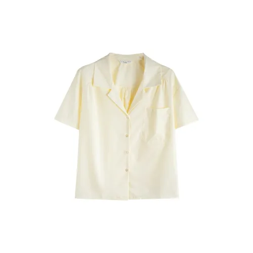 Tonlion Shirts Women's Yellow